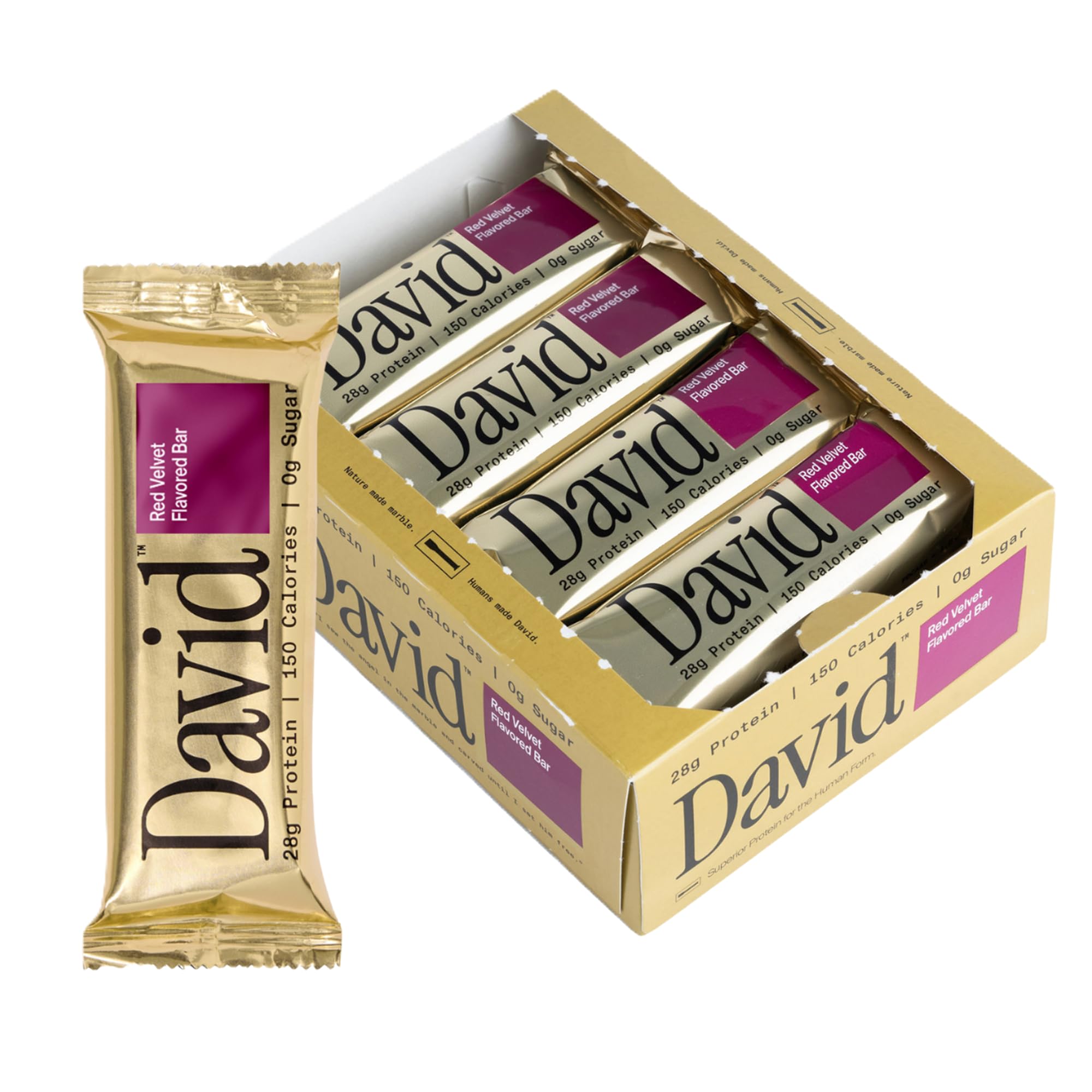 Amazon.com: David High Protein Bars - 0g of Sugar, Low Carb