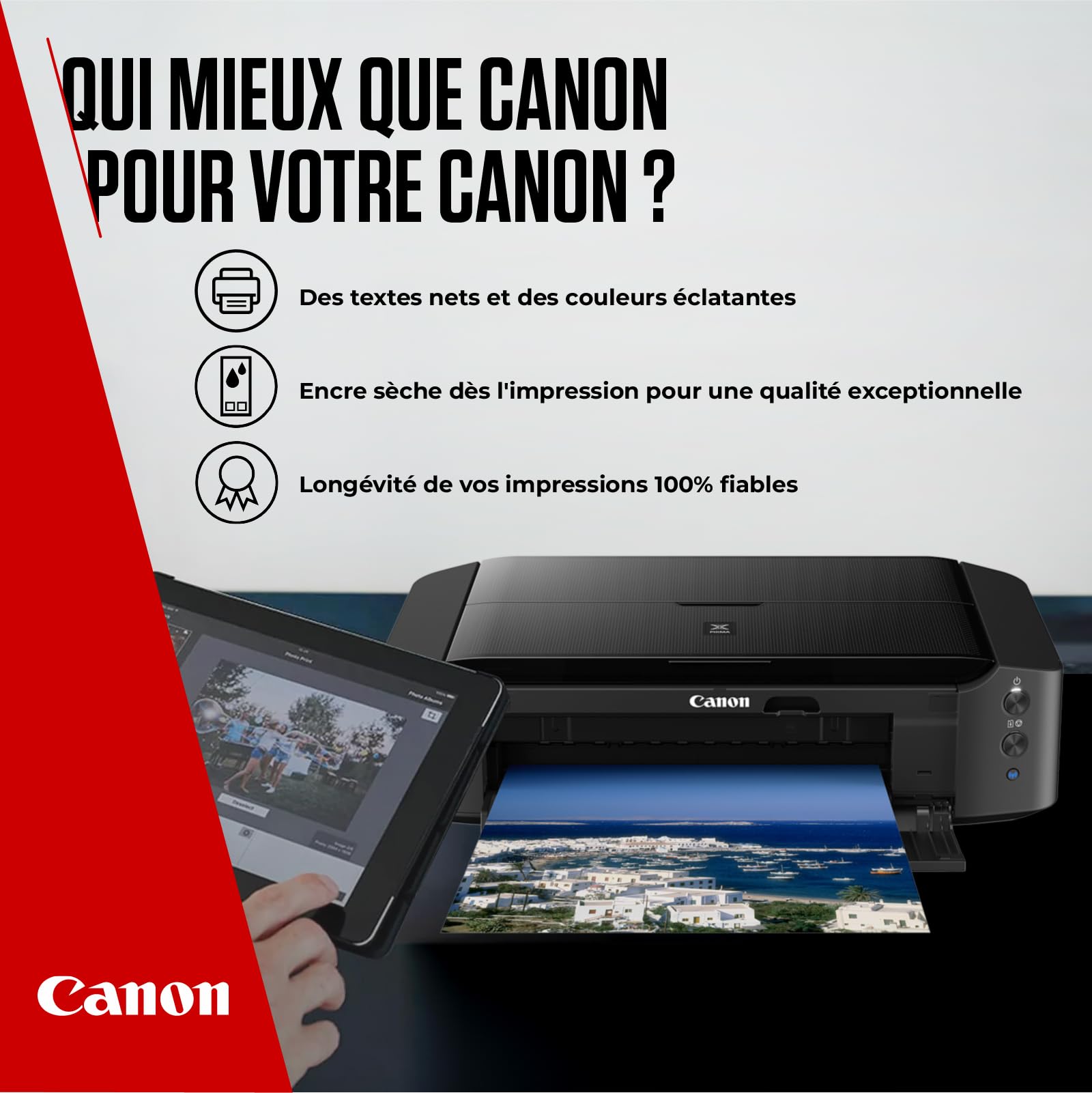 Canon PG-540 XL CL-541XL Pack de 3 Cartouches Capacité L et XL (2X Noir capacité L, 1x Couleur capacité XL) Certifié 50 Feuilles Papier Photo 10x15cm (Emballage Carton)