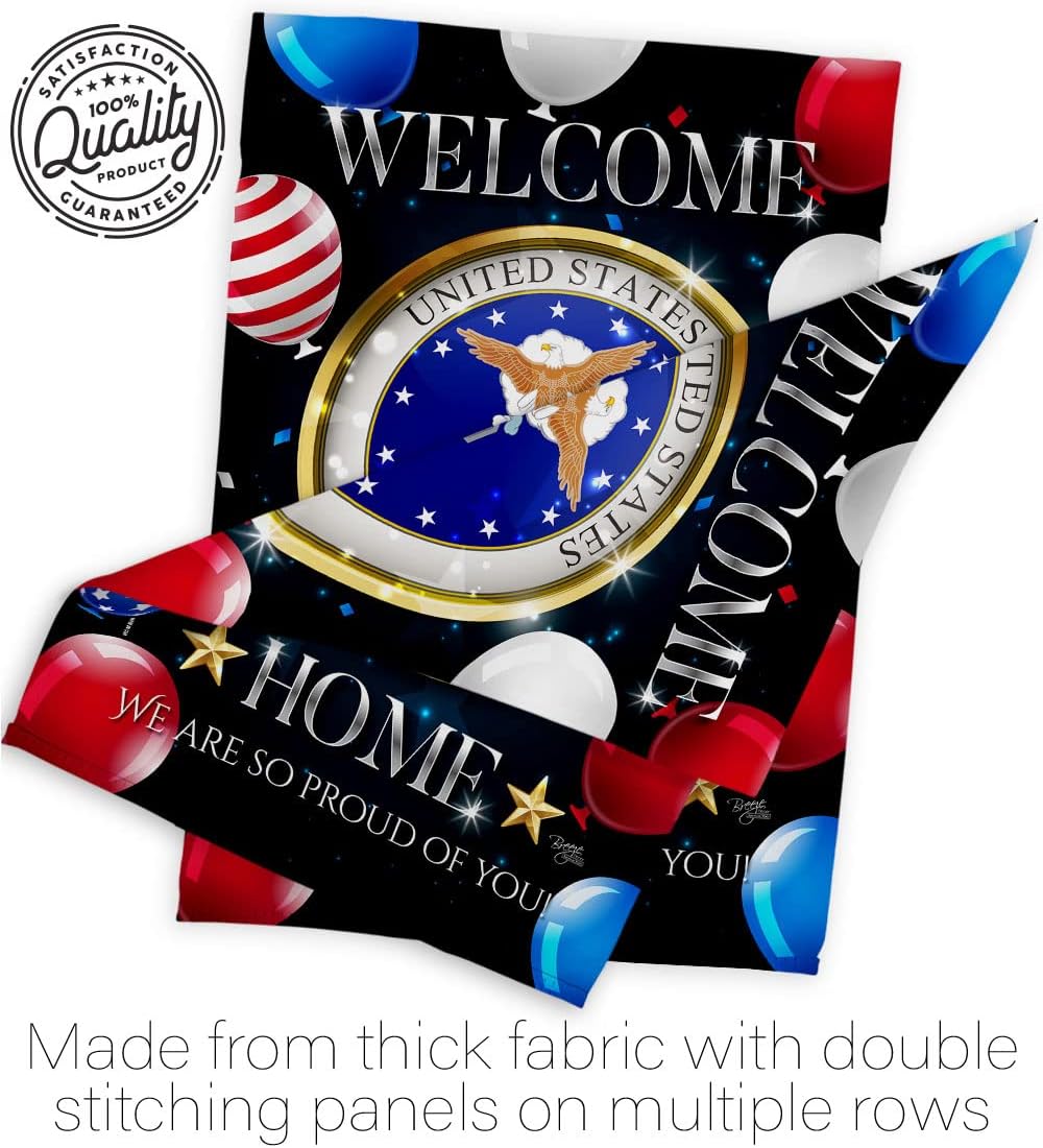 Welcome Home Air Force Garden Flag - Armed Forces USAF United State American Military Veteran Retire Official - House Decoration Banner Small Yard Gift Double-Sided Made in USA 13 X 18.5 - Image 7