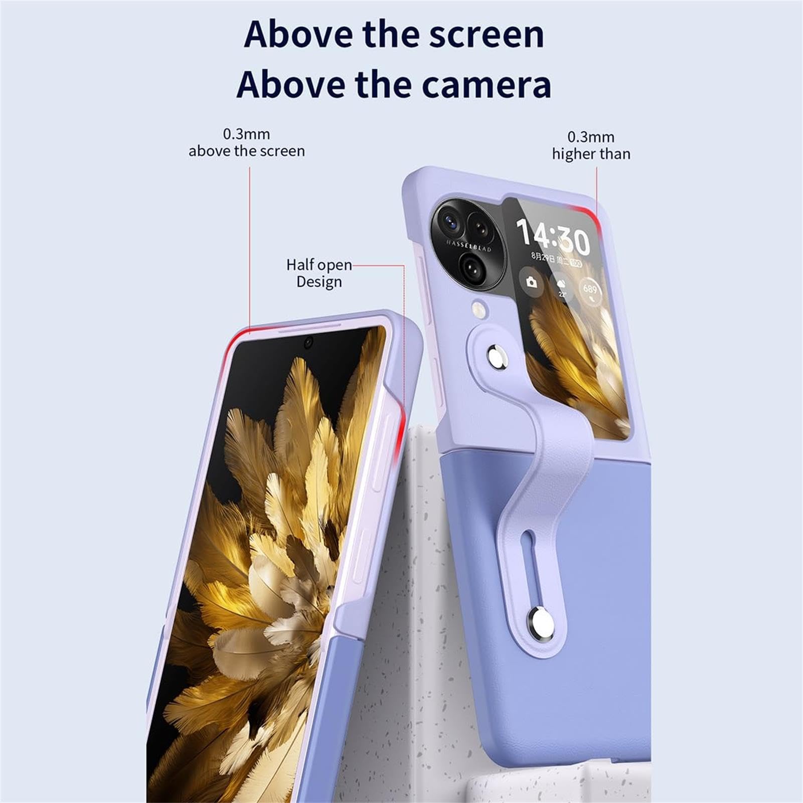 Hülle Für Oppo Find N3 Flip, Mit Einziehbarer Fingerschlaufe, Handheld-Design, Ultradünn, PC, Stoßfest, Ständer, Ganzkörperhülle,Pink