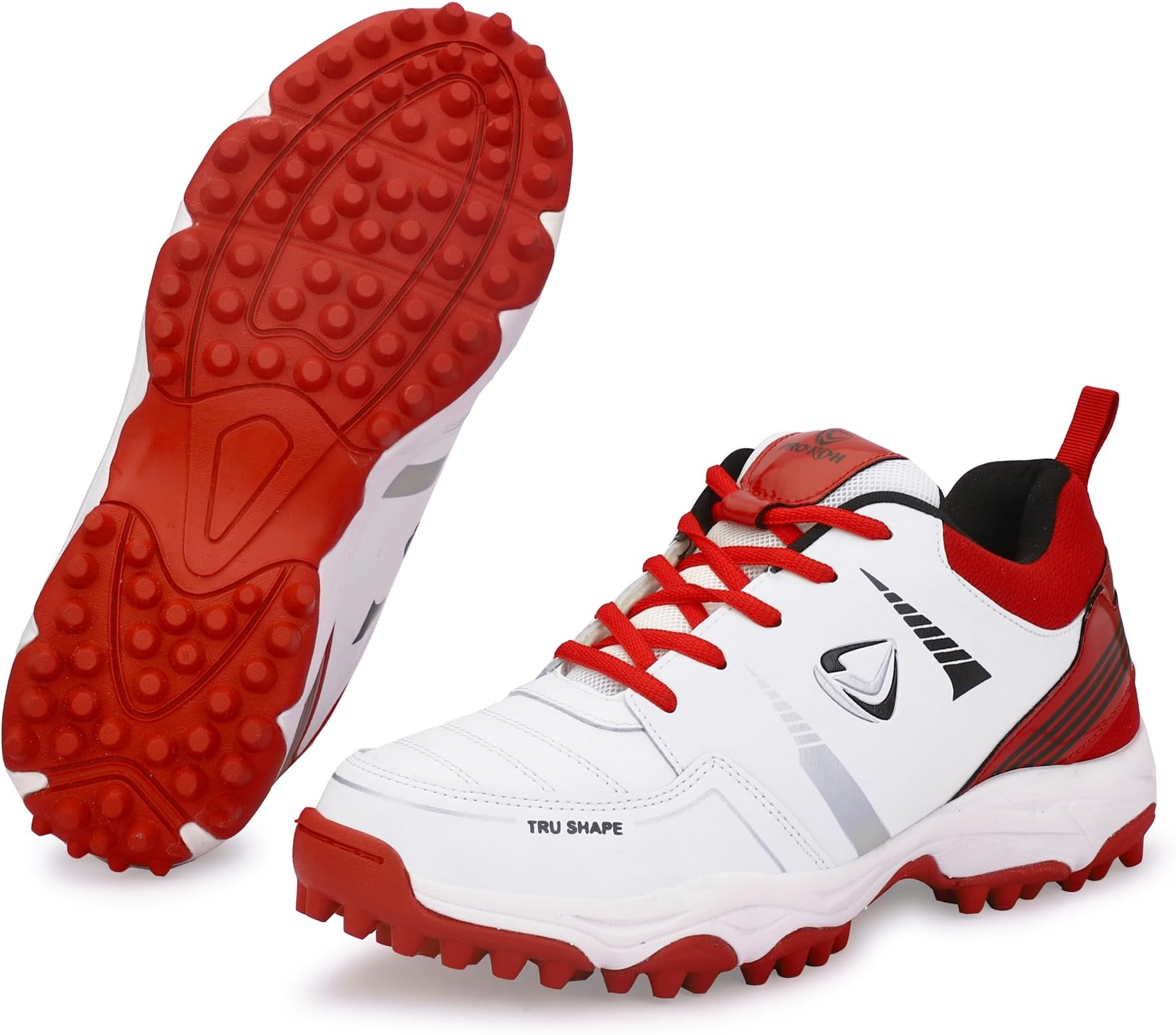 PRO KVH Lightweight Cricket Shoes for Men | Rubber Spikes | Water-Resistant | All-Round Performance Footwear for Outdoor and Field Sports