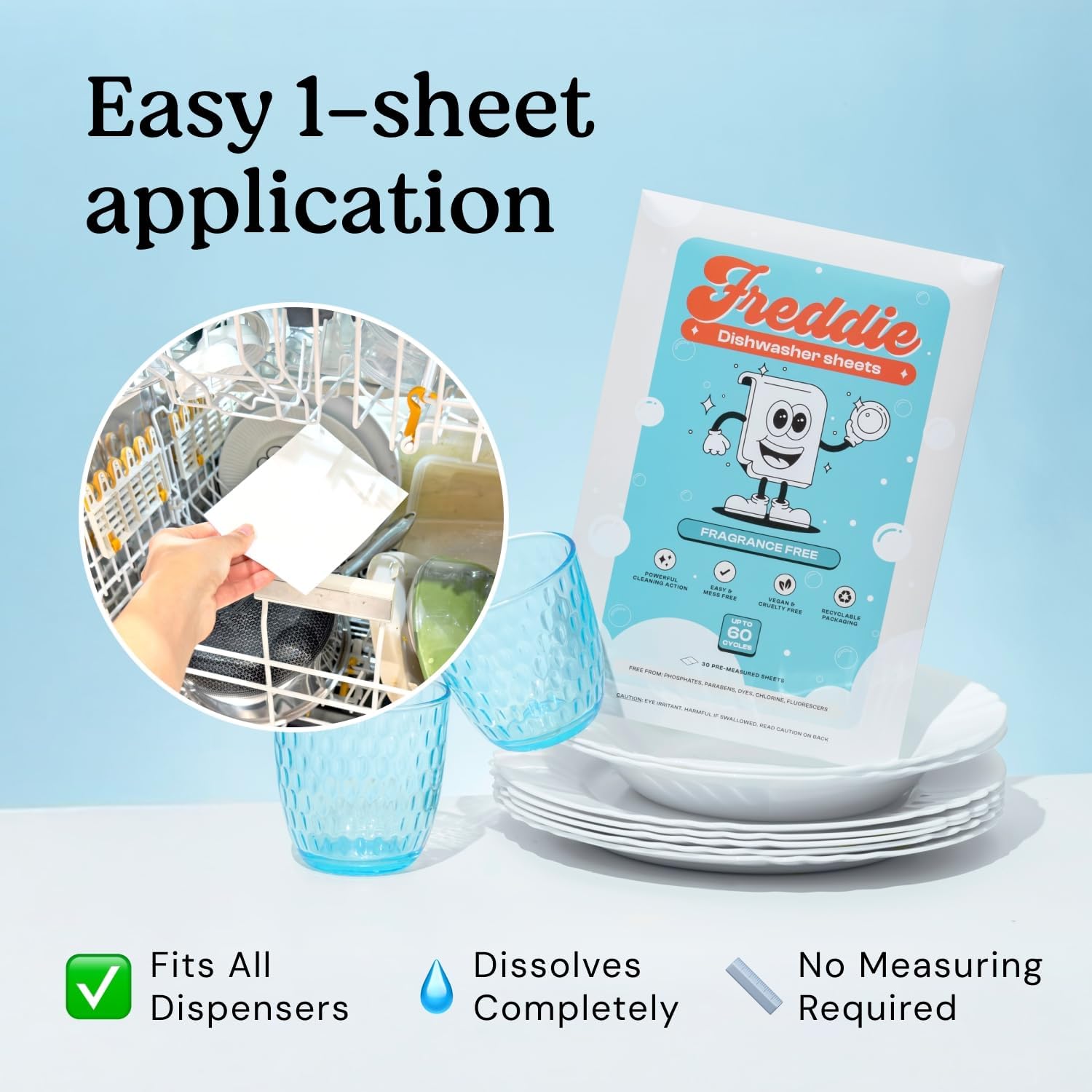 Freddie Laundry & Dishwasher 1x Bundle: 1 Pack of Frosty Mountain Laundry Sheeets plus 1 pack each of Dishwashing Sheets - Image 6
