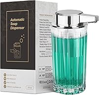 Vista 8 de Automatic Soap Dispenser Liquid for Kitchen: 11 OZ Glass Touchless Clear Auto Soap Dispenser for Bathroom - Hand Dish Lotion Home Countertop Kids