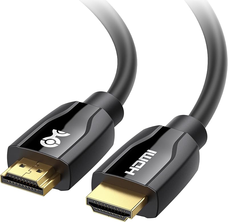 [Certificado Premium] Cable HDMI 4K, 10 pies, negro | 4K@60Hz, HDR10, 18Gbps, HDMI 2.0b, RGB 4:4:4, EMI probado, audio 5.1/7.1, conectores chapados en oro, blindaje trenzado de aluminio