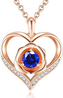 Heart Pendant Rose Necklaces for Women