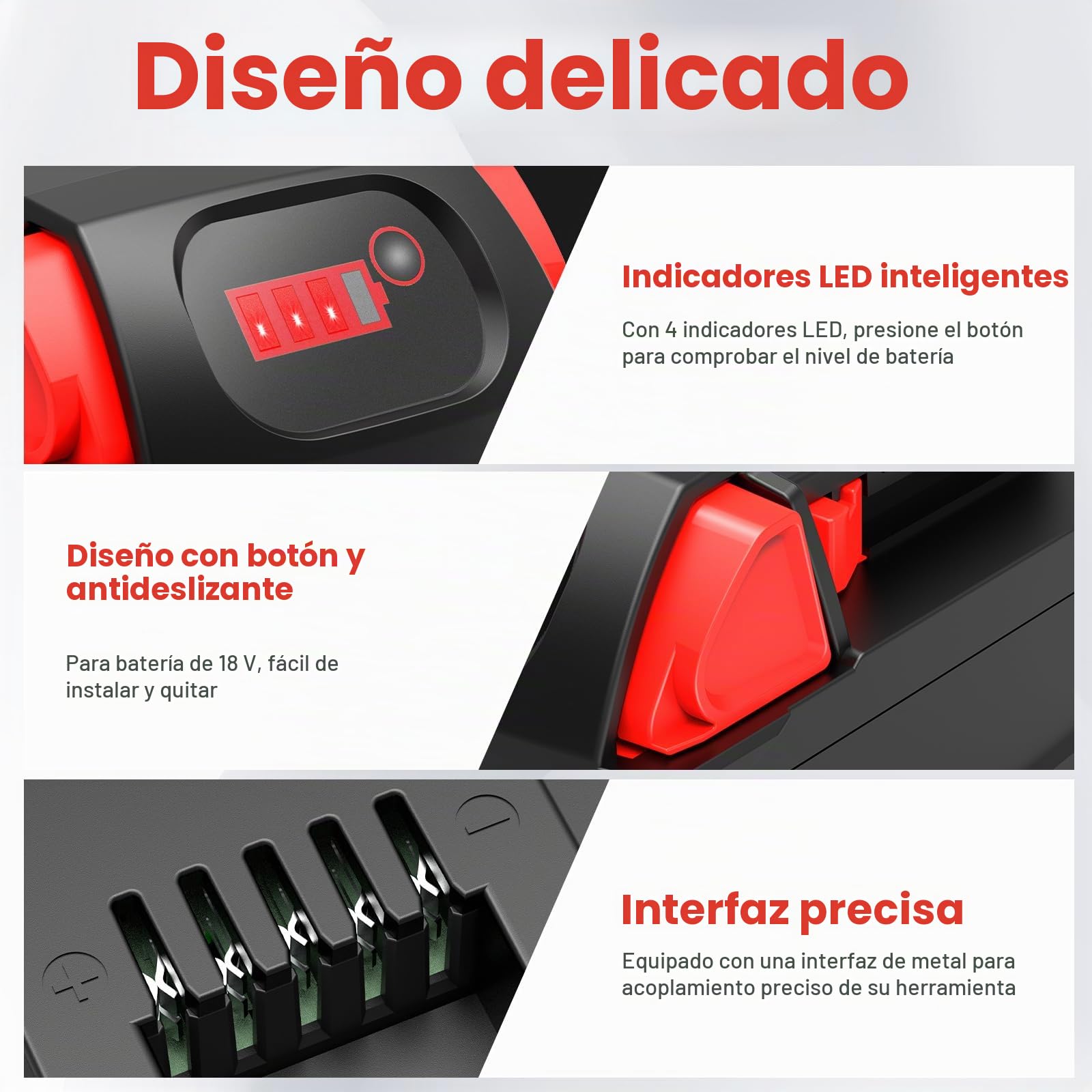 2 baterías de 18 V 5,5 Ah para Milwaukee, batería de ion de litio de repuesto para Milwaukee M18 Batería compatible con Milwaukee M18B XC 48-11-1815 48-11-1820 48-11-1850 2601 2610 2611 2620