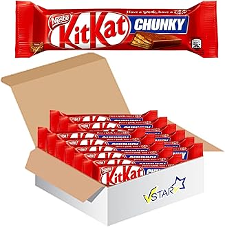 VSTAR All Chocolate Bars Collection (Kit Kat Chunky Milk Bar 40g, Half Box), 1.0 count
