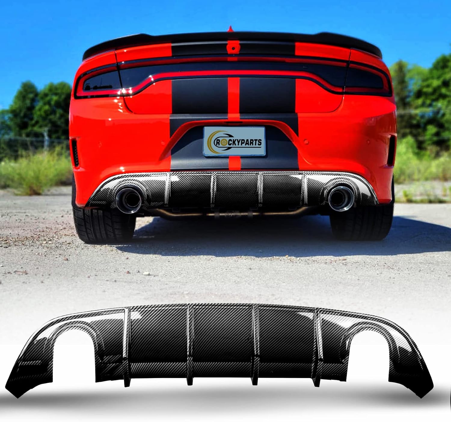 Rear Diffuser Compatible with 20152022 Charger SRT/Scat