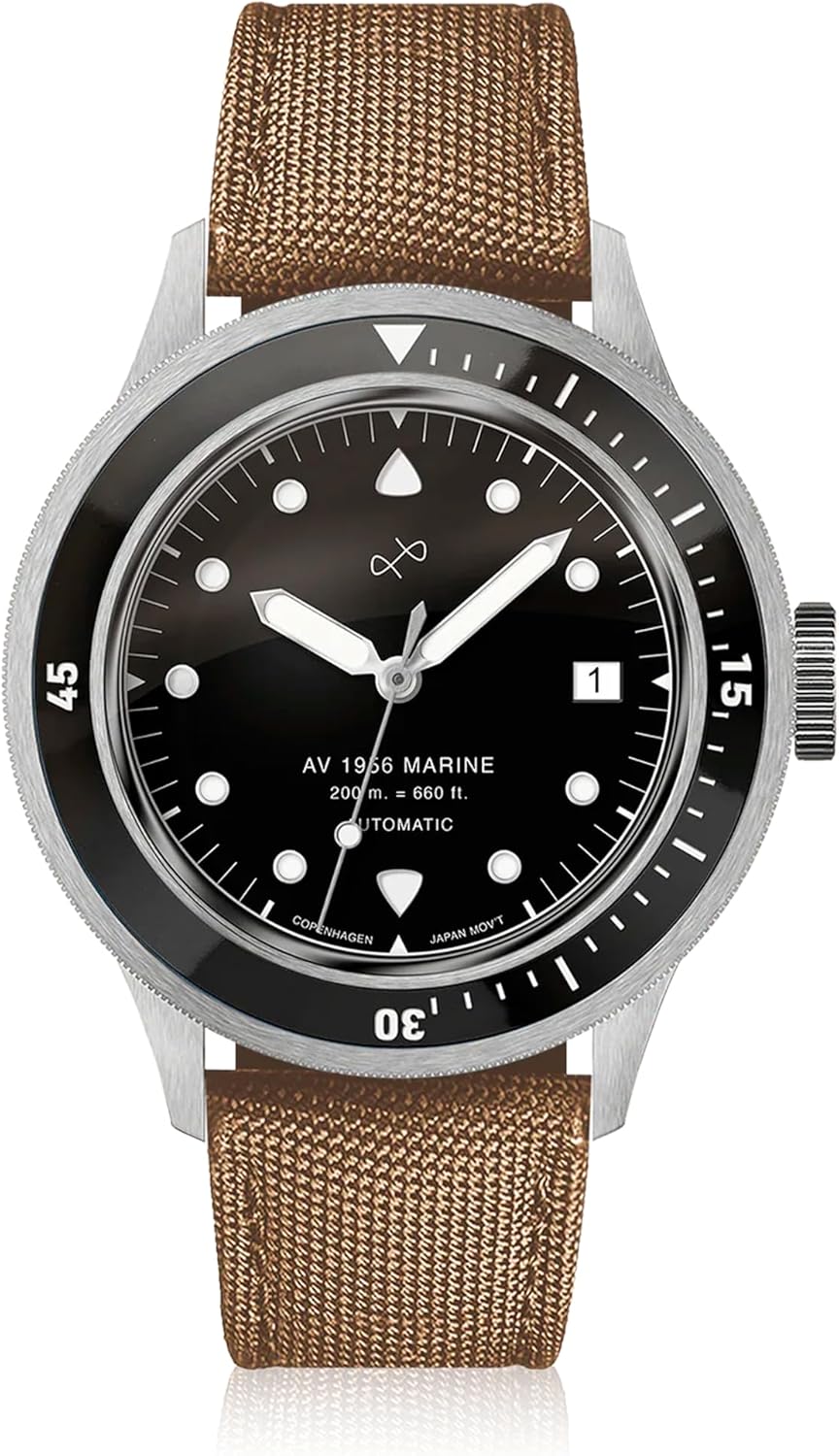 Amazon.com: About Vintage 1956 Marine Automatic Men's Watch (Steel