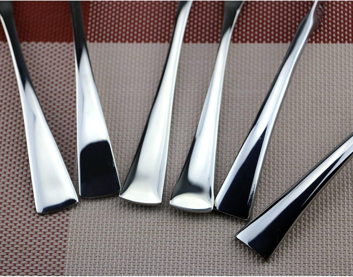 Uniturck Flatware Set Stainless Steel Cutlery Set Dinnerware Steak Knife and Fork and Spoon Tableware Set 20-Piece, Mirror Polished Silver, Set of 4