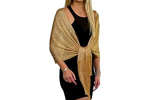 Gold Sequin Shawl Wrap for Women, Evening Dressy Wraps and Covers