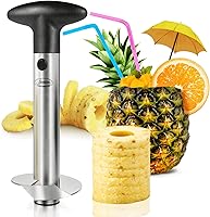 Newness Upgraded Pineapple Corer - Reinforced Stainless Steel Blade, Easy Remover for Perfect Rings, Slices & Shell Bowls