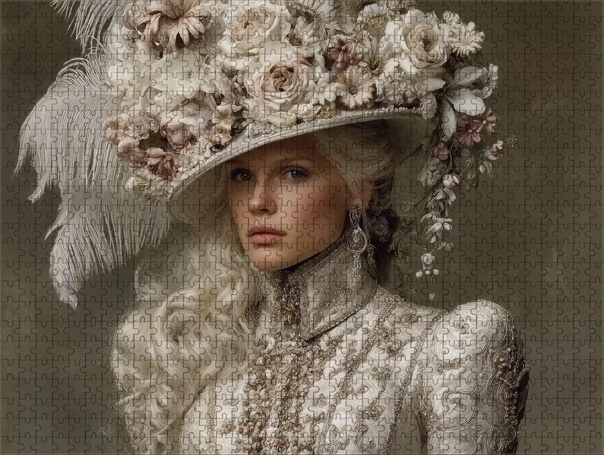 Femme Puzzle 2000 pièces Adultes, Puzzle Bois 99x70cm, Adultes Jeu éducatif Défi énigme avec Une Boîte d'emballage Exquise, Jeu Relaxant Détente Collection, Cadeau Fille, Decoration, (Fleur) 6-1350