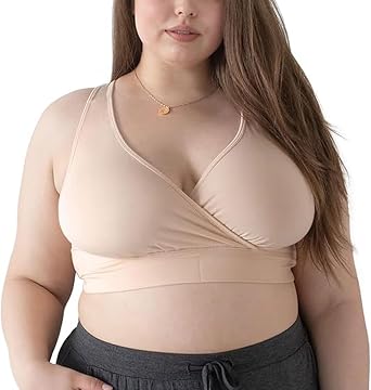 Kindred Bravely French Terry Racerback Nursing & Sleep Bra, Maternity Bra | Breastfeeding bra, wire free, crossover pull aside access, super soft and stretchy, Supportive, for pregnancy & postpartum
