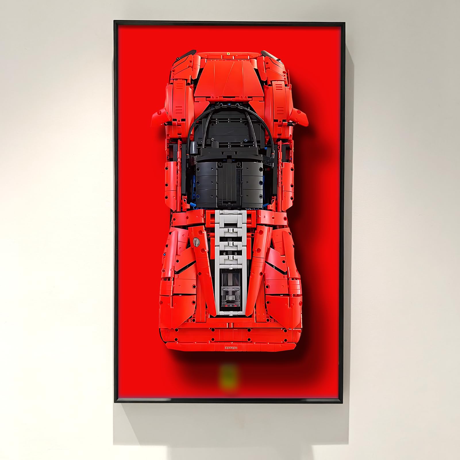 Display Wallboard for Lego Technic Ferrari Daytona SP3 42143, Compatible with Ferrari Cars Display, Gift Ideas for Lego Car Wall Mount Frame Enthusiasts, 31.5 x 19.7 inches