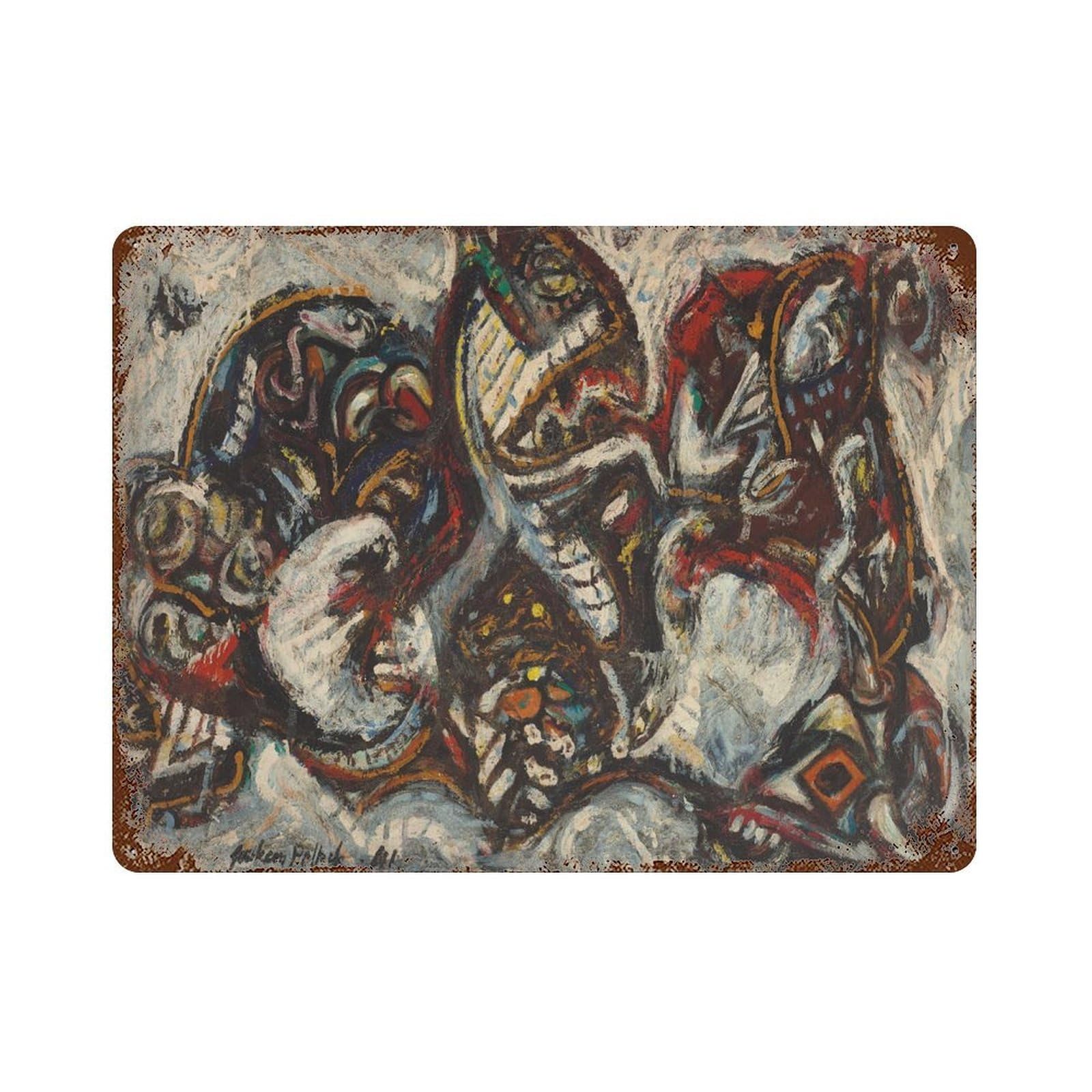 xiaoxiaoshen Jackson Pollock Abstract Expressionist Wall Decor Art Metal Tin Poster Modern Home Decor Art Home Bar Shop Decorations Vintage Sign 30x40cm
