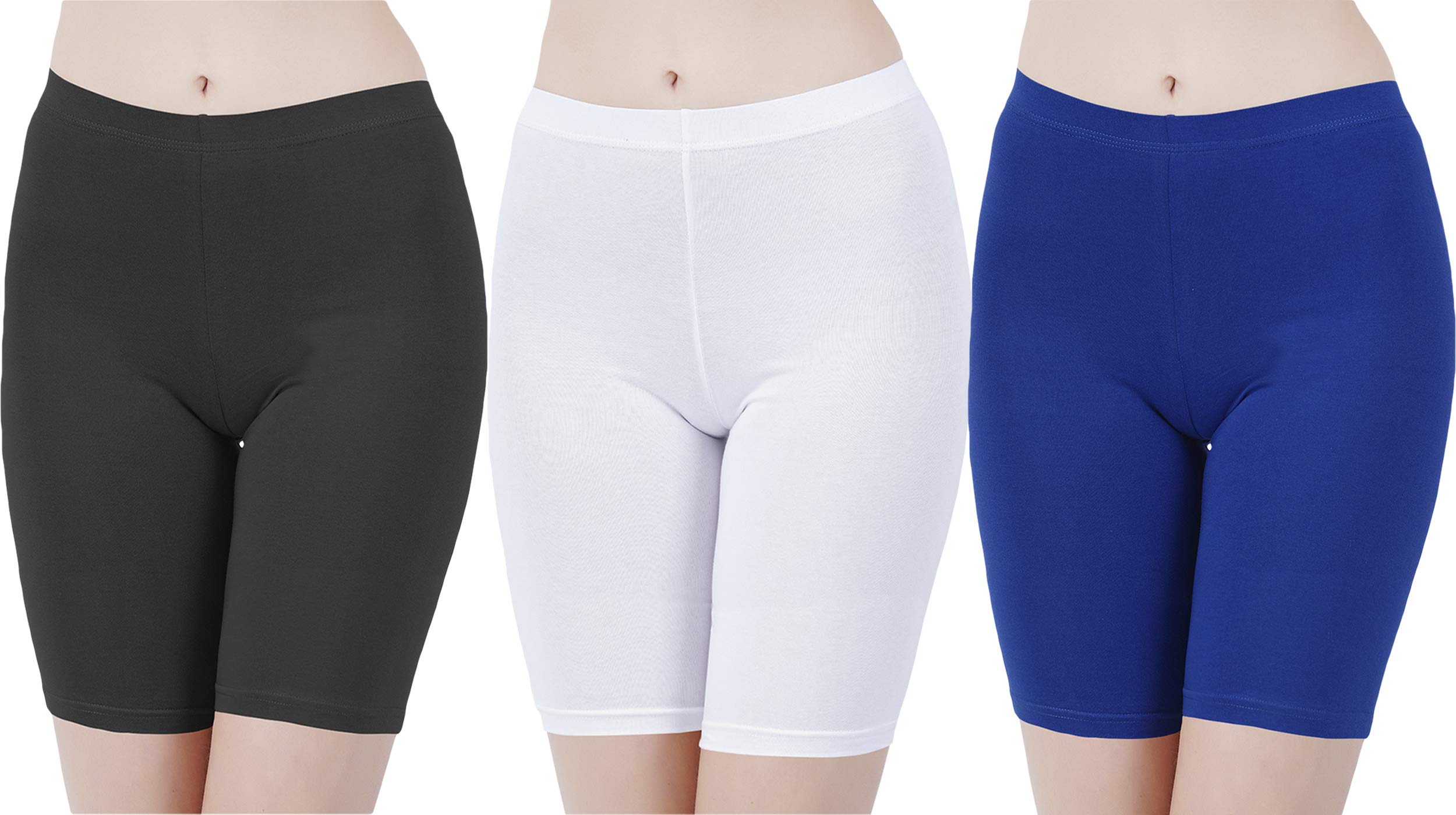 buy that trendz Cotton Lycra Tight Fit Stretchable Cycling Shorts Womens|Shorties for Exercise/Workout/Yoga/Gym/Cycle/Active wear Running Light Skin Charcoal Grey Combo Pack of 3-picture-39
