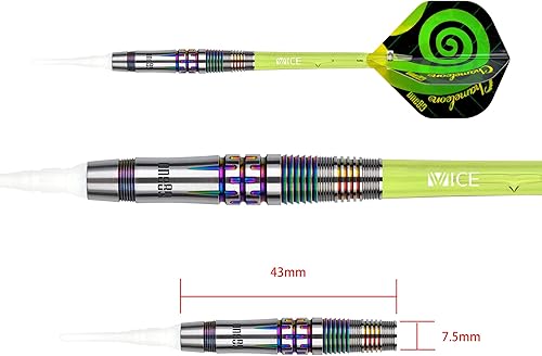 Miniatura 5 de ONE80 Chameleon Aquamarine  Juego de dardos de punta suave  0.65 oz (D7843)