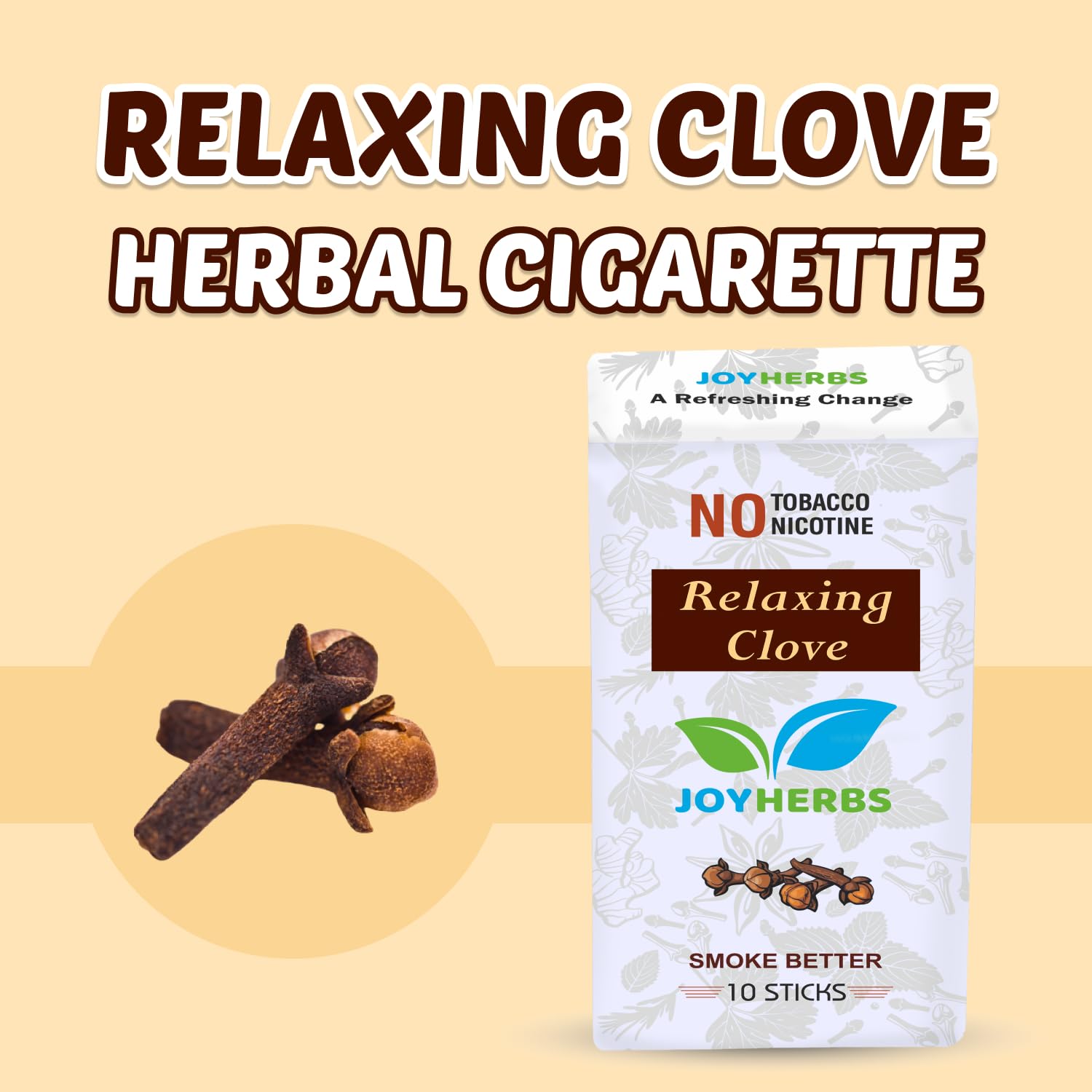 clove cigarettes no tobacco Amazon.com: JOYHERBS Clove & Regular Natural Herbal Cigarettes - Blend of  Herbs - Tobacco and Nicotine Free 1 Pack