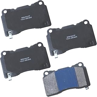Premium SBM1050A Semi-Metallic Front Brake Pads for Cadillac ATS 2014-2013, XTS 2014-2013, Honda Civic 2018-2017