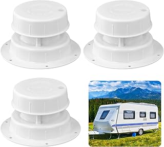 3Pcs RV Plumbing Vent Caps, Rainproof Sun-proof RV Roof Sewer Vent Covers, Camper Vent Cap Replacement for RV Trailer Motorhome, Fit 1" to 2 3/8" Pipes