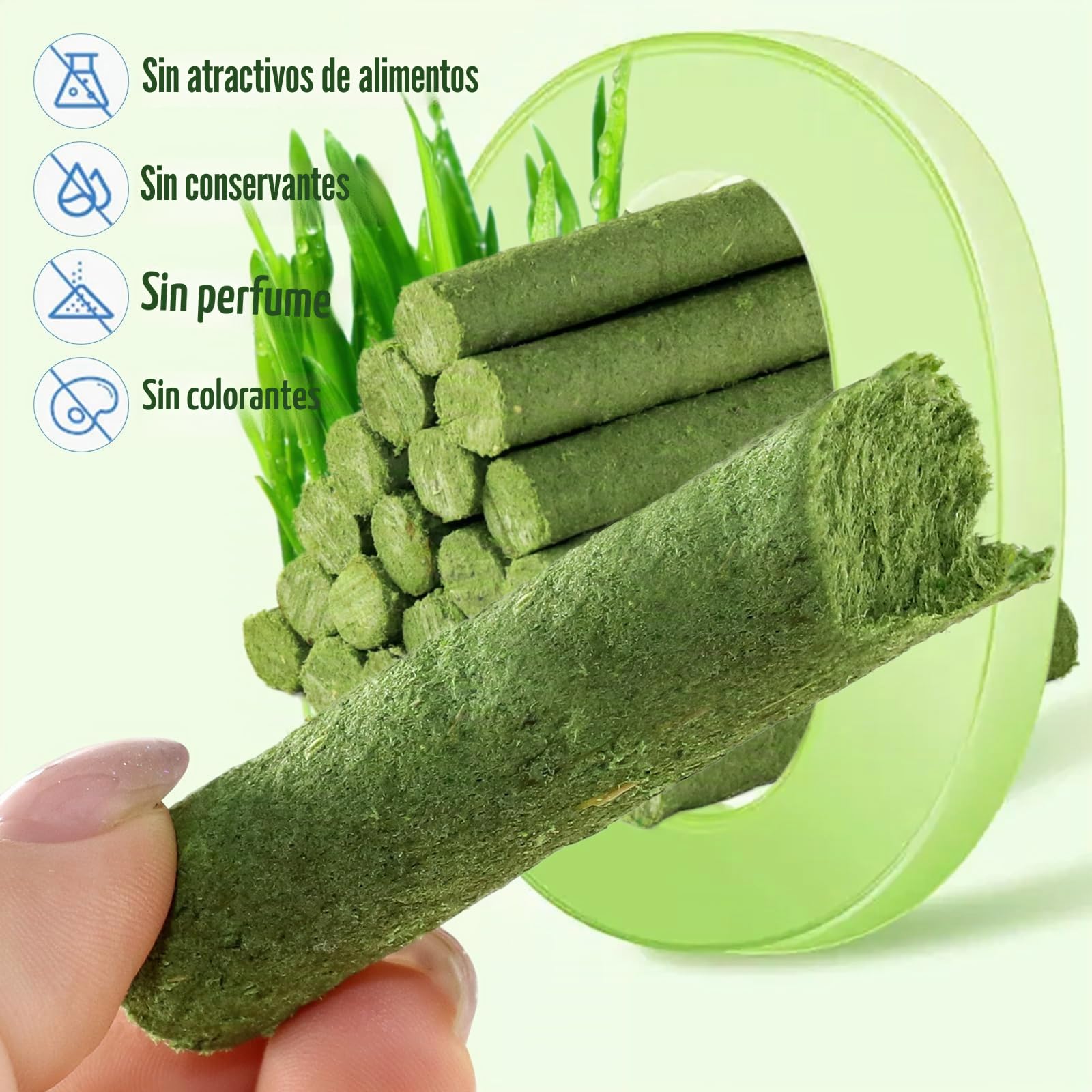 120g Cat Grass Teething Stick Hairballs, De Hierba Para Gatos Palo De Dentición Bolas De Pelo, Palitos De Masticar Para Gatos, Palitos De Juguetes De Hierba Gatera Palo De Masticar De Interior (120g)