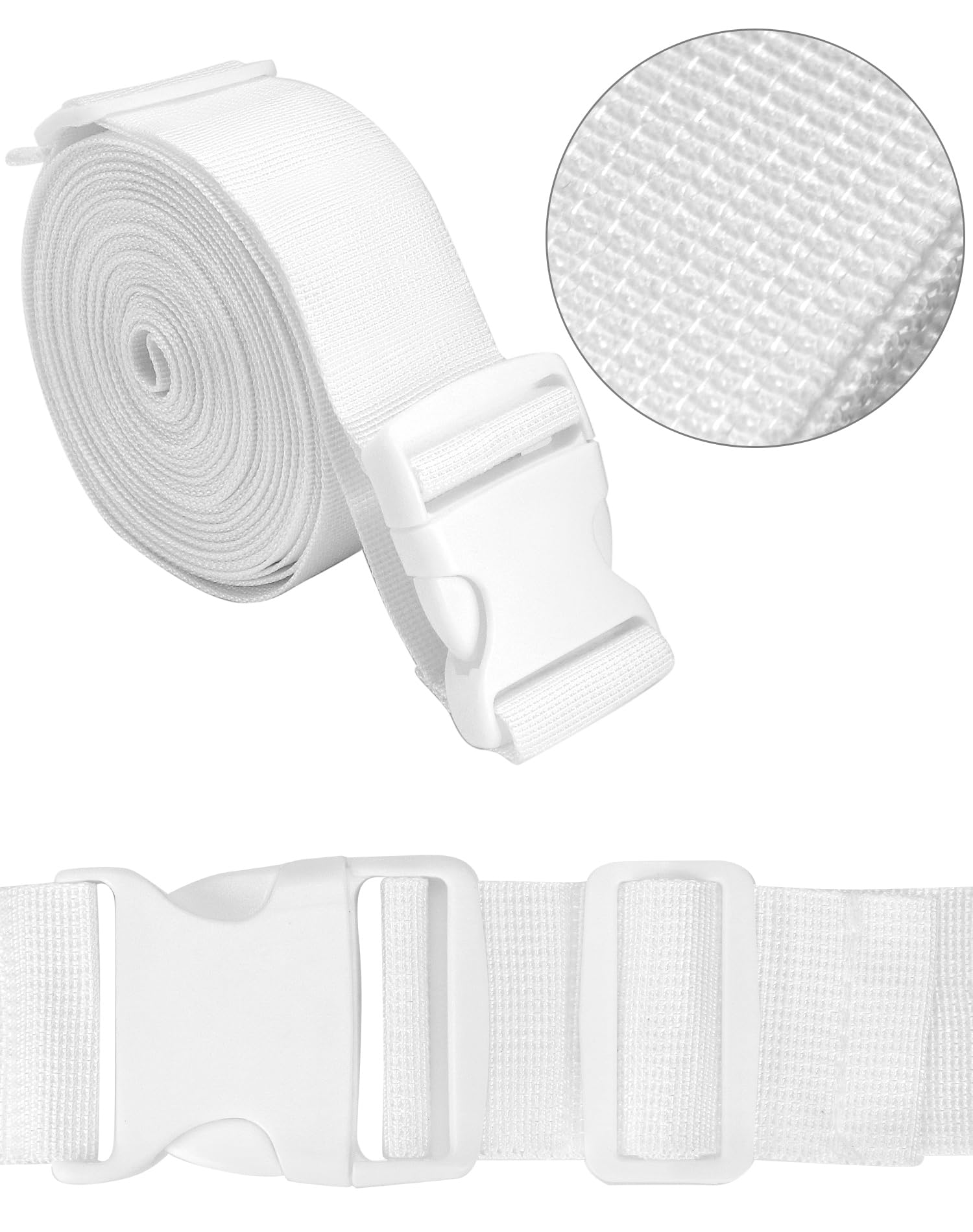 QWORK® 10 m złącza pasów do łóżka, białe, do łączenia dwóch podwójnych łóżek