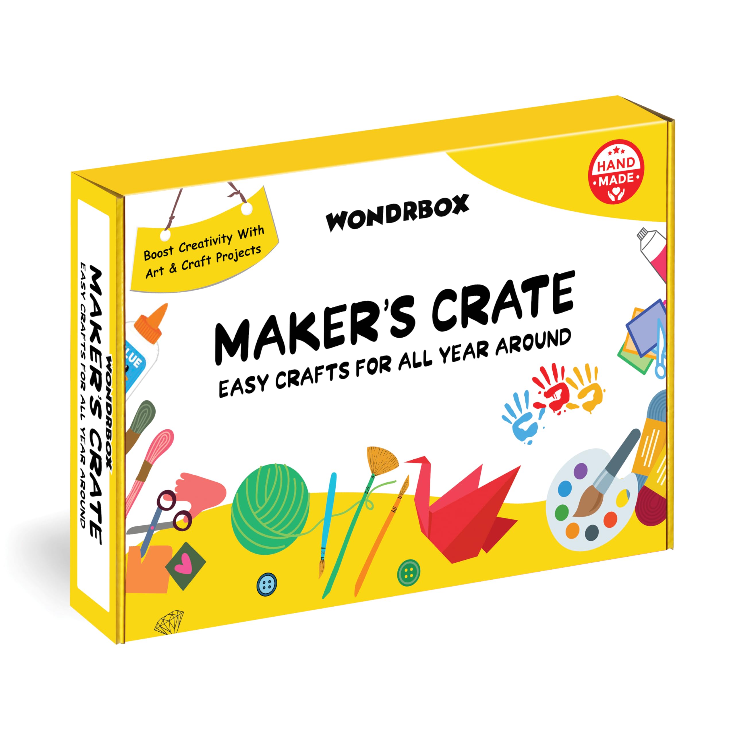 WONDRBOX Maker's Crate Art and Craft Kit for Kids. Easy Craft for