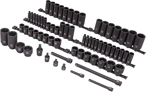 Miniatura 16 de Sunex 2569, 1/2" Drive Master Juego de llaves de impacto, 43 piezas, métricas, 9 mm - 30 mm, estándar/profundo, acero de aleación Cr-Mo, diseño