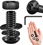 (20Sets) 3/8-16 Bolt x 1" Bouton tête de socket bouchon boulons vis, noir oxyde 304 Noix et boulons en acier inoxydable, 18-8 Allen Vis, noix et boulon Kit d'assortiment, Hex Spenner de Mywish