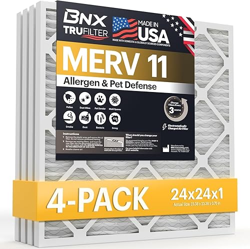 Miniatura 47 de BNX TruFilter - Filtro de aire 14 x 25 x 1 MERV 8, electrostático plisado para defensa contra polvo y mascotas, para aire acondicionado, HVAC