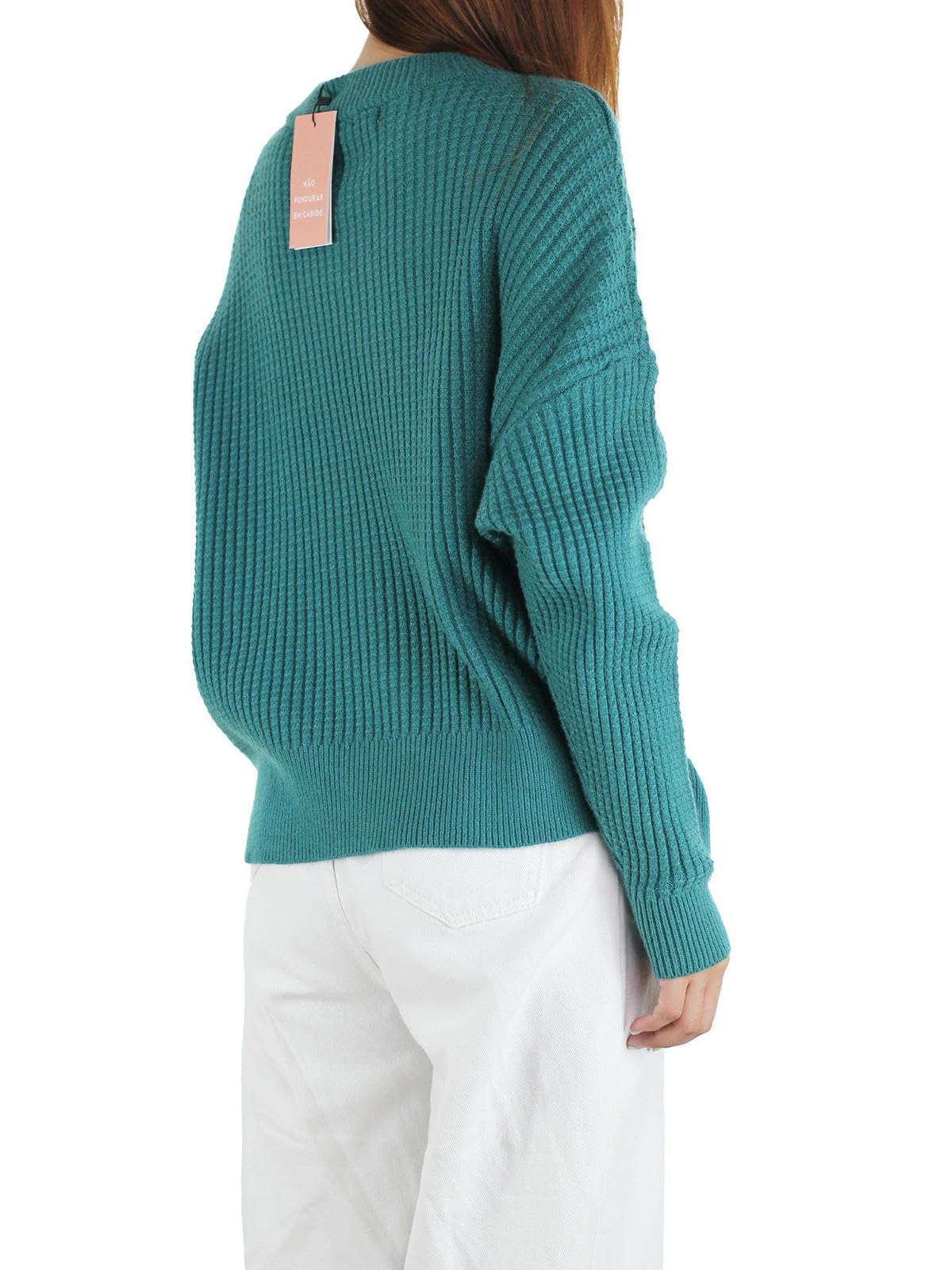 Maglione Dolcevita da Donna Maglieria Donna, Pullover in Maglia A Maniche Lunghe-Bianco-pp