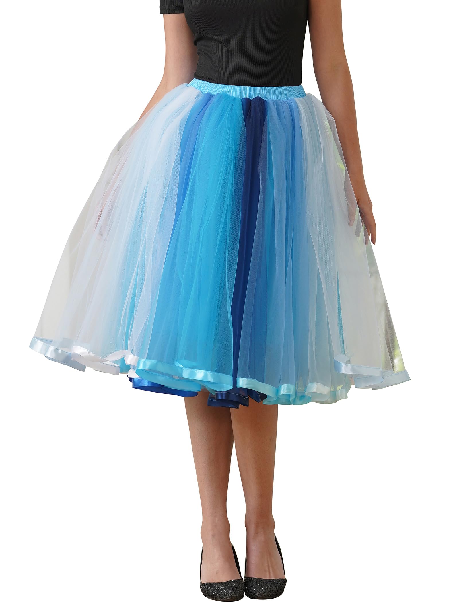 BABYONLINE D.R.E.S.S.® Jupe courte rétro pour femme - Taille haute - Tutu - Jupe en tulle - Jupon - Jupon - Tutu - Tutu - Crinoline - Mini jupe crinoline - Robe en tulle