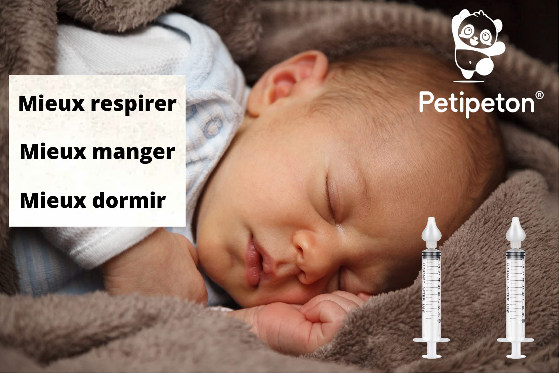mouches bébé seringue nasale Lot de 2-Dispositif de rinçage-Nettoyeur de nez-De Haute Qualité-irrigation nasale-Sans BPA et Sans Phtalate