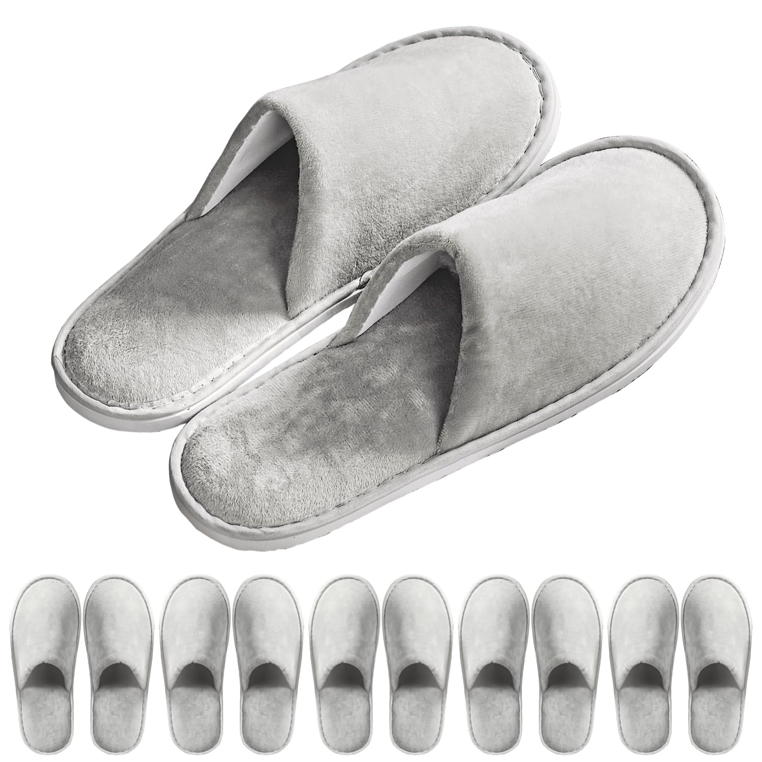 6-10 Pairs Spa Slippers, Non Slip Disposable Slippers For Guest, Washable Reusable, Which Can Be Used As Women Men, House, Indoor, Bathroom, Bedroom, Hotel, Bride Slippers