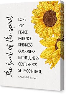 Galatians 5:22-23 The Fruit of The Spirit Wall Art Canvas,Bible Verse Christian Canvas Painting Wall Decor for Christian Home Office Bedroom