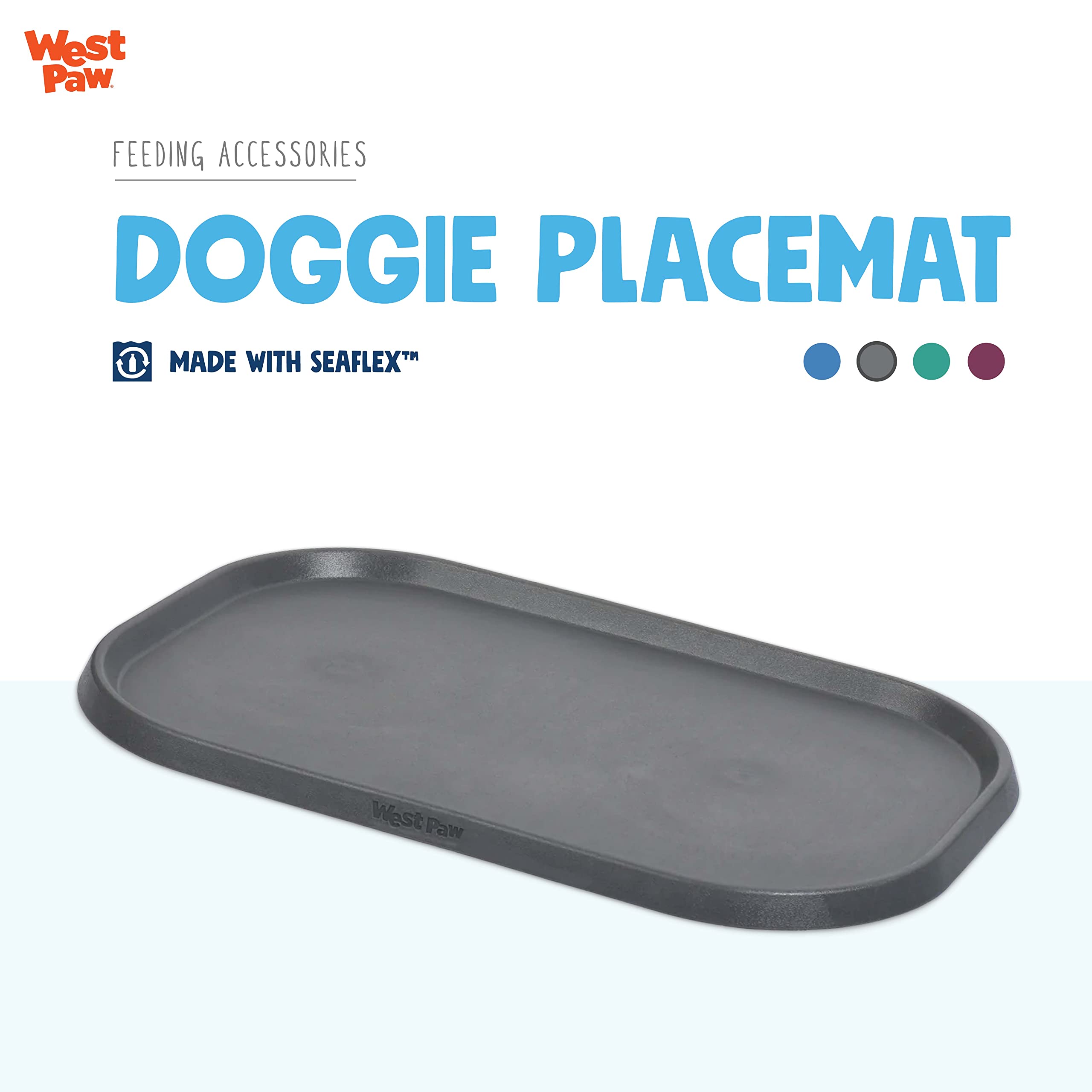 Seaflex Doggie Placemat, Less Mess Placemats for Dogs Cats, Pets for Quiet Feeding, Eco-Friendly Dog Placemats - Image 2