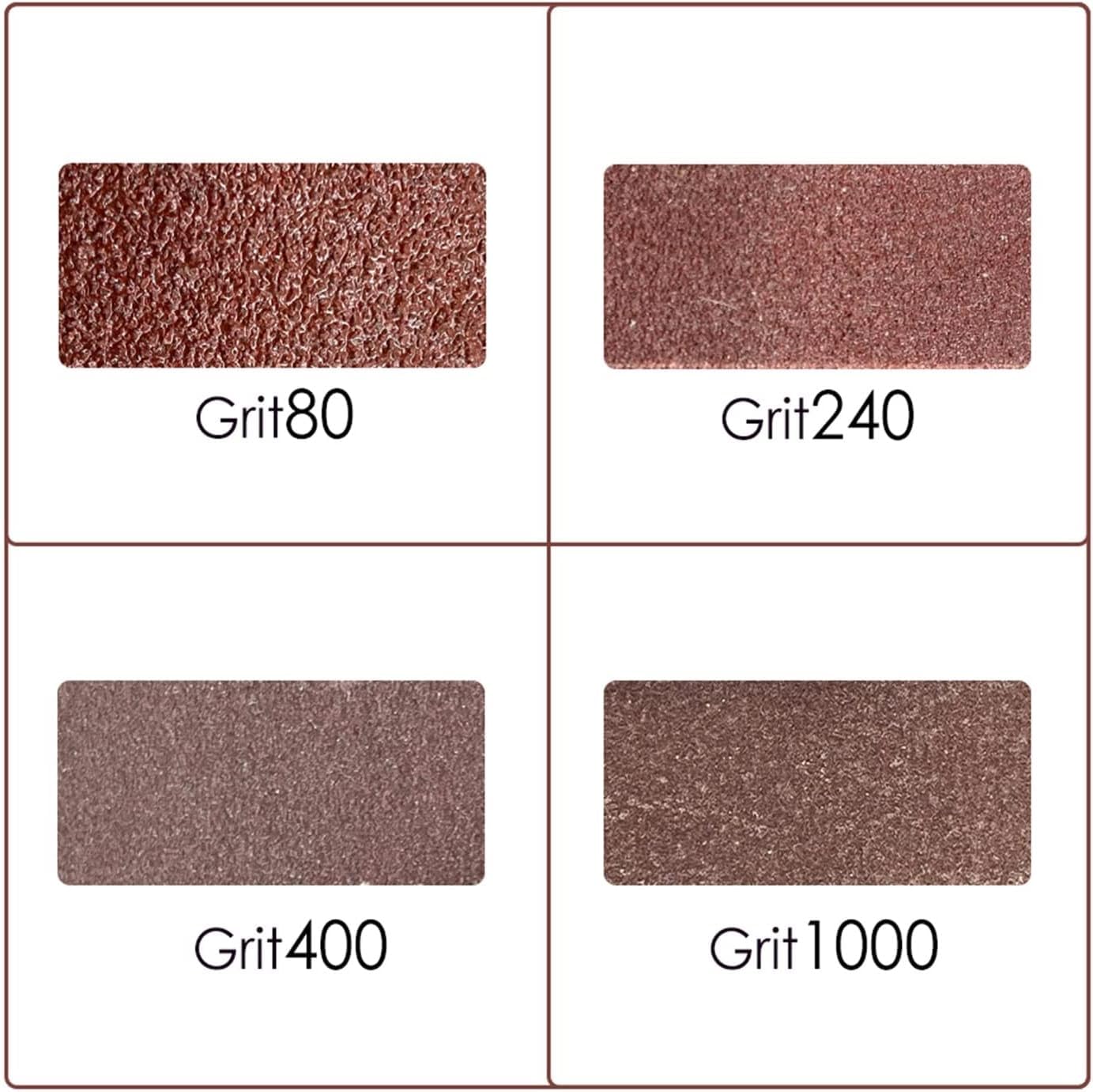 MAYABI Nastro abrasivo, 12 Pezzi 13 x 305 mm con Carta abrasiva Mista Grana 80~1000 for lavori affilati WSKTS-W 1/2x12 affilacoltelli for molatura, affilatura