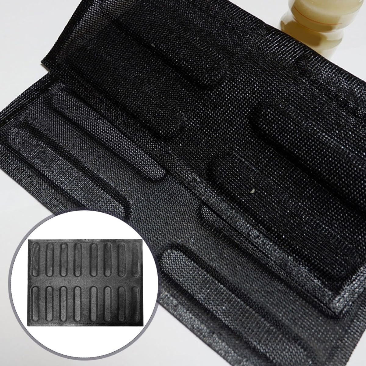 Molde de Silicona Transpirable para Hornear Pan Francés y Perritos Calientes, 16 Cavidades Flexibles, Molde Antiadherente para Panadería, Utensilio Multifunción para Cocina Diaria