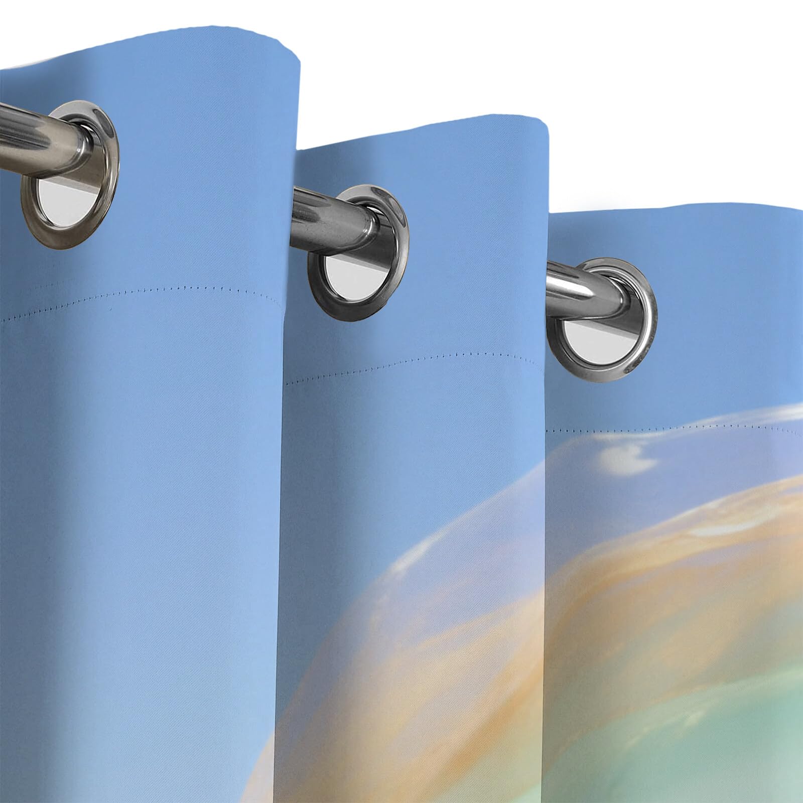 Isolanti Per Camera Da Letto Stampa 3D Curva D'Onda Blu-Verde 2 Pannelli 140X175Cm(L X A) Tende Soggiorno Astratto Moderno Decorazione Motivo Finestra Bambini Tenda Oscuranti Occhielli