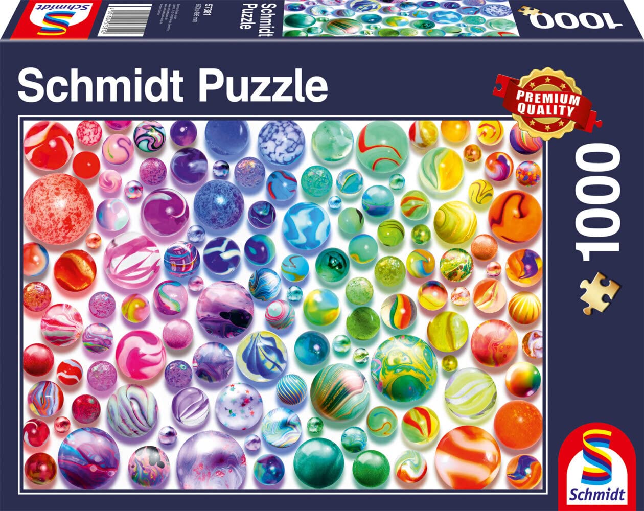 Schmidt Rainbow Marbles Jigsaw Puzzle Standard 1000 Pieces