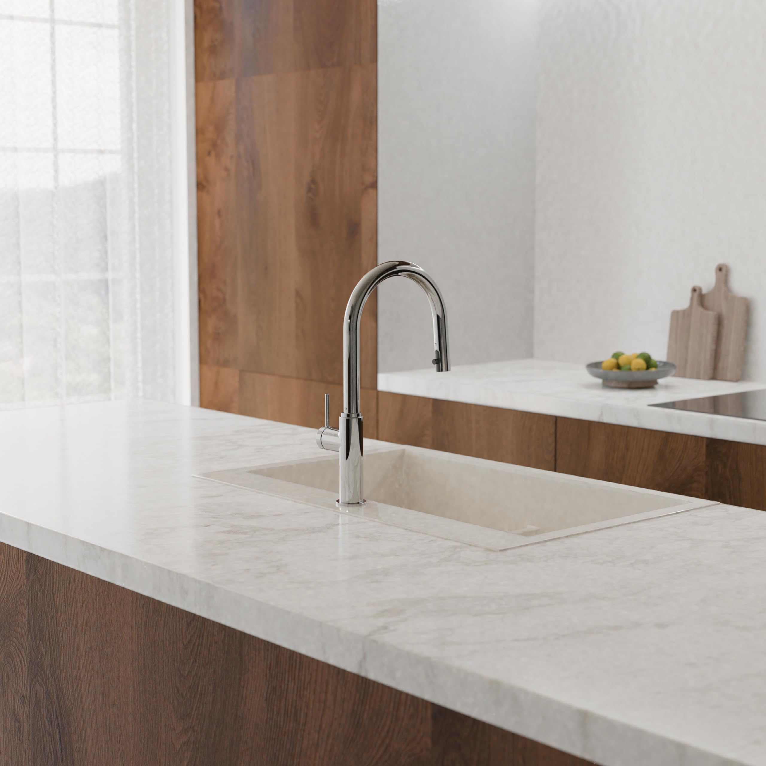 SCHÜTTE Blackpool 79516 - Grifo de cocina con alcachofa extraíble, 360 grados, grifo mezclador monomando para fregadero con alcachofa extensible en cromo
