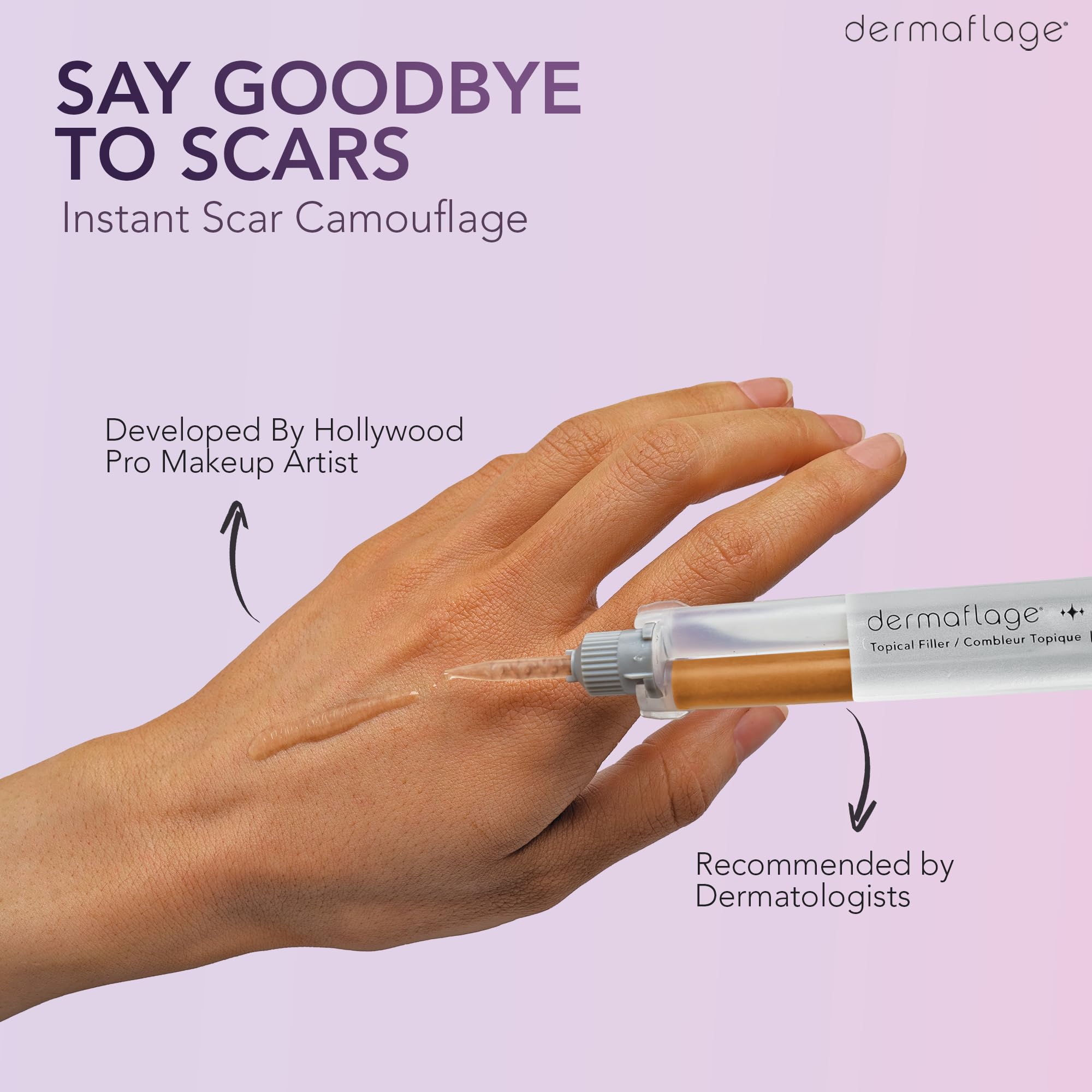 Dermaflage 4 Pack scar Filler Applicator for scar removal - Bronze Dark | Silicone Scar Filler Refill for Recessed Scars Wrinkles & Deep Pockmarks Waterproof Skin-Like Finish Up to 30 Applica product thumbnail 4