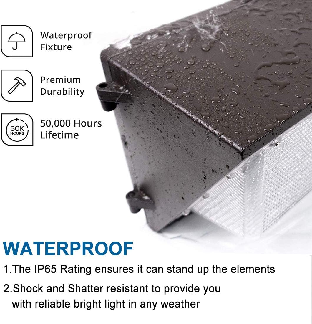 Featured Product LEDMO LED Wall Pack Lights Repalces 800W HPS/HID Light 4 Pack 15600LM Outdoor Commercial Lighting Fixture 120W Waterproof Wall Mount Security Lighting 5000K