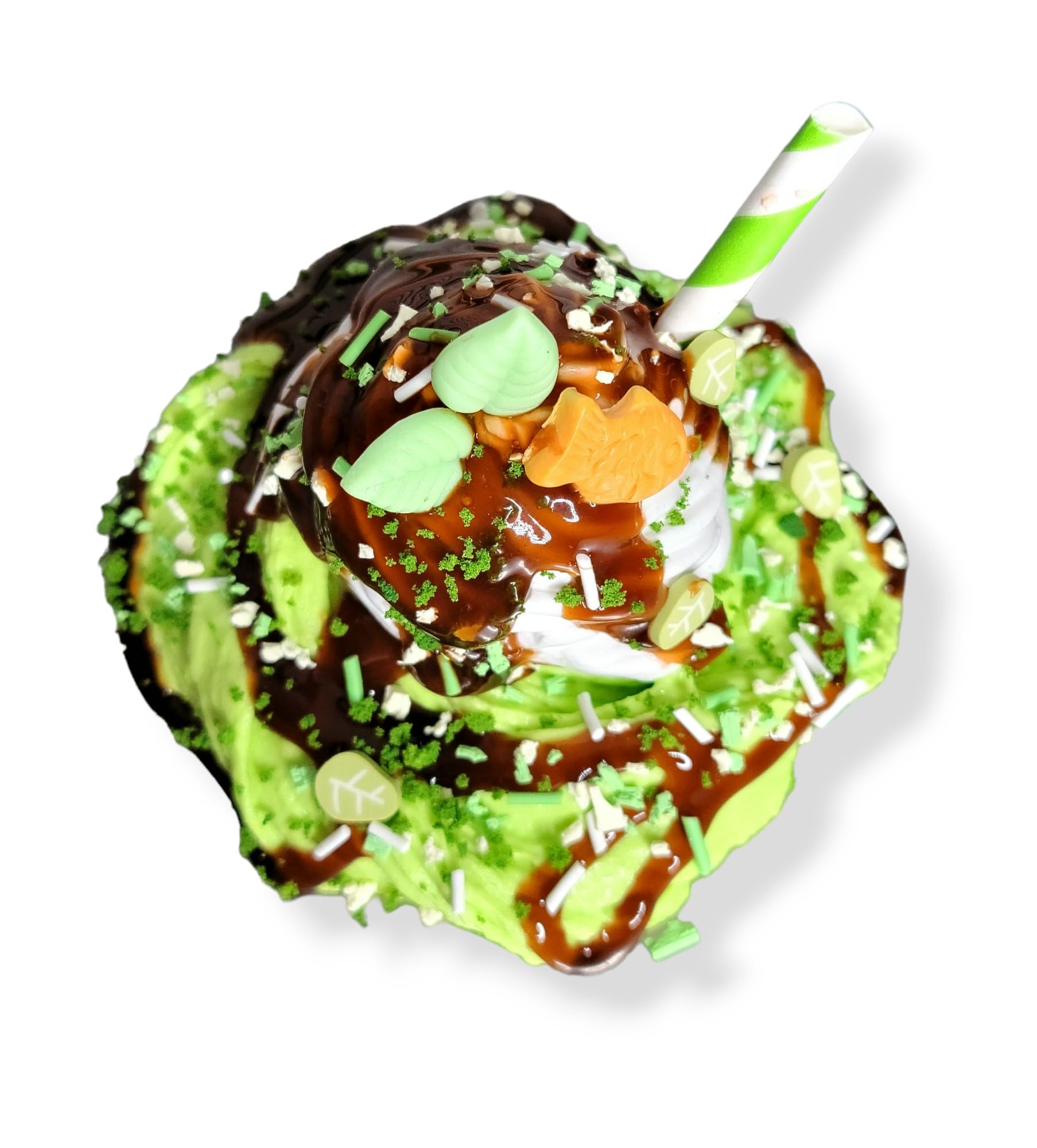 Matcha Green Tea Sundae Handmade Scented Butter Slime 7oz - Hoshimi Slimes