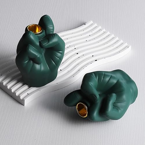 Miniatura 3 de Divertido candelabro en forma de mano para velas cónicas, portavelas decorativos para fiestas, bodas, cenas, decoraciones del hogar, se adapta a