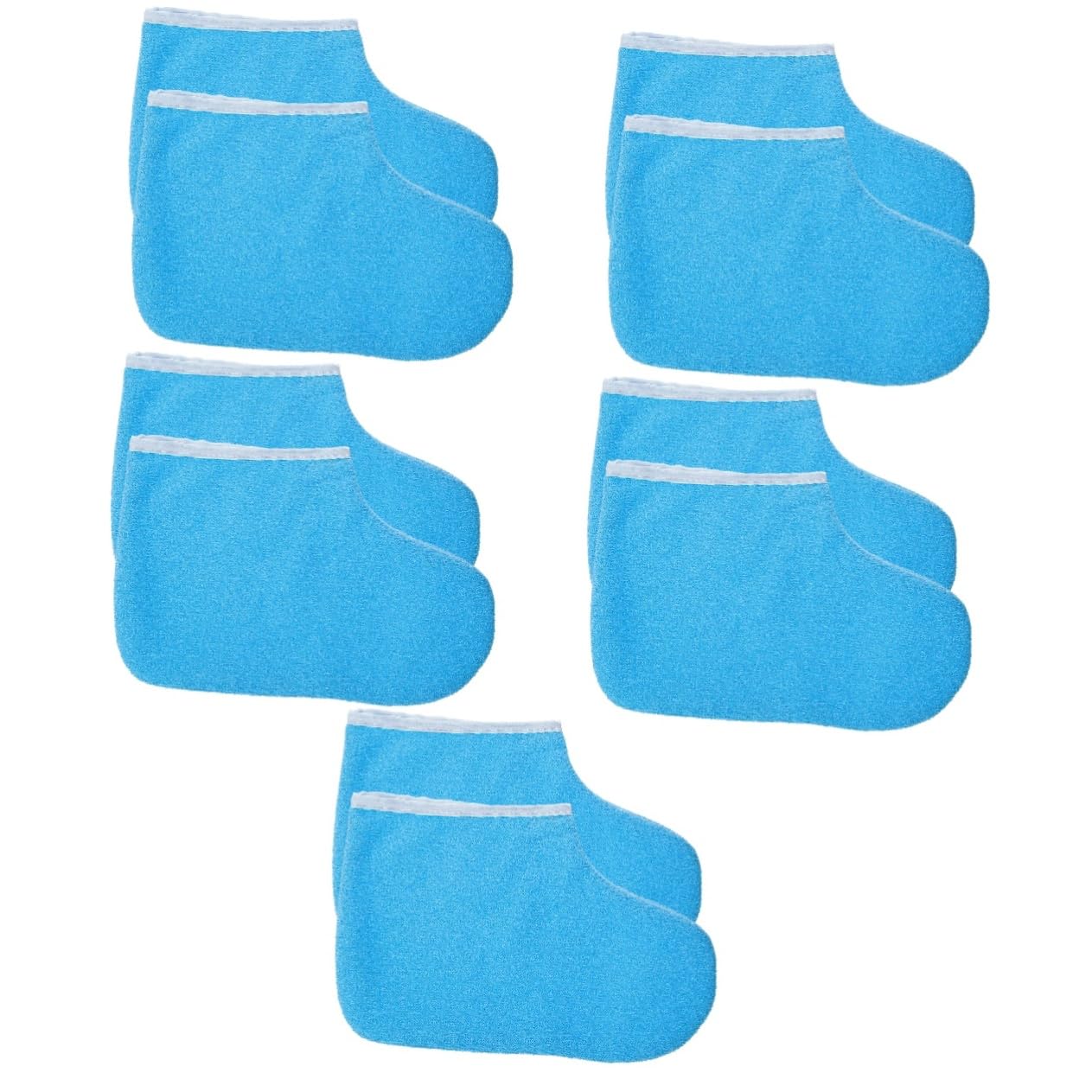 Beaupretty 5 Pares Sacos de algodón encerado Fundas de tela para pies Fundas de pies de tela suave cera parafina bolsas de cera de parafina máscara de pie de cera de parafina importante botas