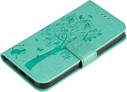 Miniatura 6 de Funda protectora de piel sintética para Samsung Galaxy A13 5G, funda protectora de piel sintética en relieve con diseño de árbol del amor, con