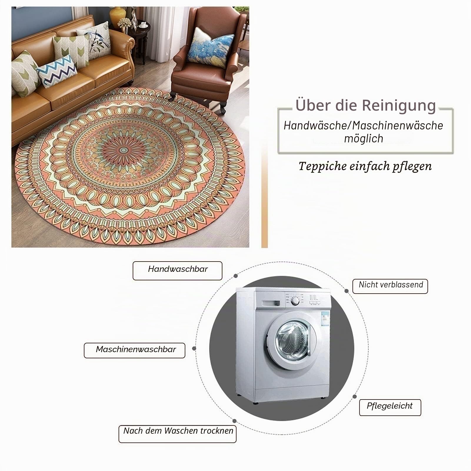 Klassische runde Bereich Teppiche für Wohnzimmer Schlafzimmer Gold Kurzhaufen Große Teppich 80 cm 100 cm 120 cm 140 cm 160cm 180 cm 200 cm Computerstuhl Matten Yoga Pads ( Size : Durchmesser 180cm )