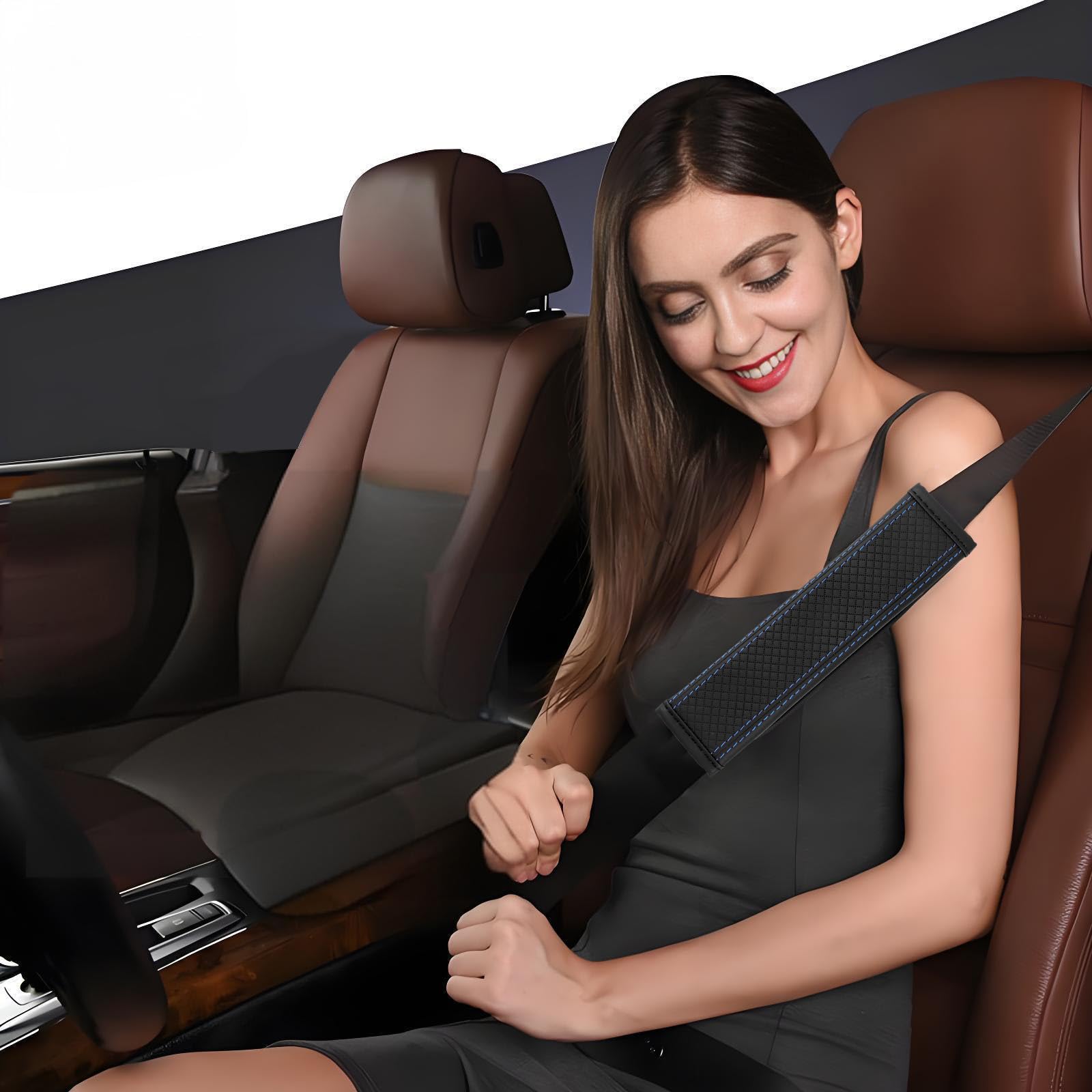2 fundas para cinturón de seguridad de automóvil, fundas suaves para correa de hombro para una conducción más cómoda, cojines de hombro para cinturón de seguridad de automóvil, protector